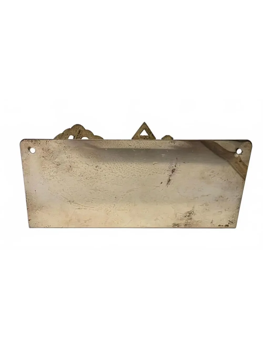 Vintage Solid Brass Mail and Key Holder House Tree Wall Rack 5 Hooks